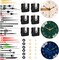6 PCS Clock Movement Kit High Torque Quartz with 10 Different Pairs of Hands Clock for DIY Repair Clock Parts Shaft Lengths 12mm 15.5mm 21.5mm